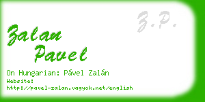 zalan pavel business card