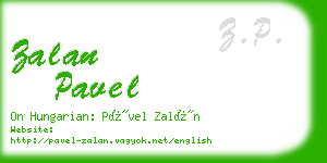 zalan pavel business card